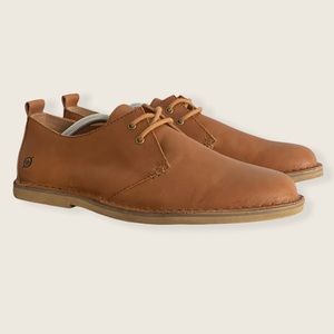 Born Men 10.5 Cognac Tan Leather Casual Oxford